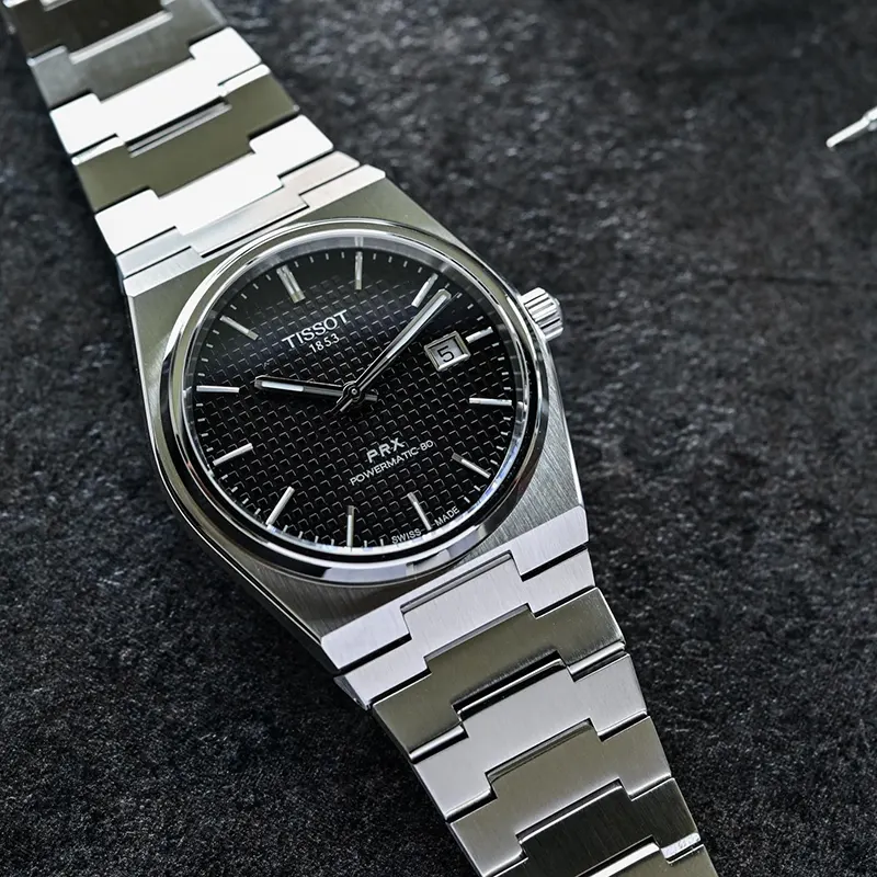 Tissot PRX Swiss Powermatic 80 Black Dial Men's Watch- T137.407.11.051.00